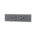 ###β神保電器 配線器具【KAG-2627】NKシリーズ 家具・機器用 USBコンセント(Type-C)+接地コンセントセット(ソリッドグレー) 受注生産
