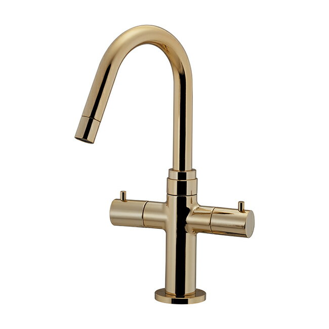 カクダイ 【150-466-AG】2ハンドル混合栓 アンティークゴールド〔GB〕