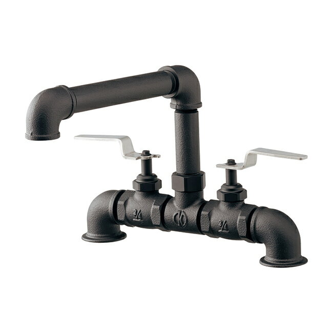 カクダイ 【151-014-D】インダストリアル混合栓 マットブラック〔GB〕