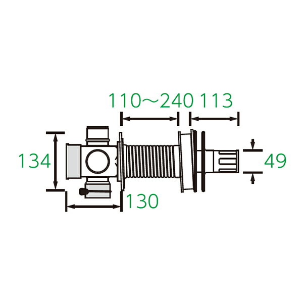 ●長府(旧サンポット) 部材【FWT-7M-G(662526)】うす型給排気筒 FF-1523Gタイプ用〔EH〕