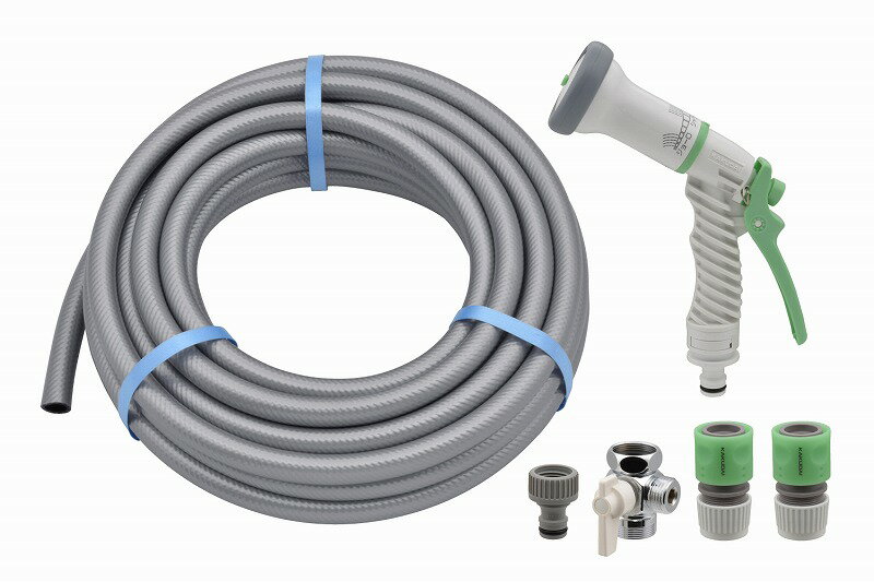 カクダイ/GAONA/ガオナ【GA-QW001】これカモ ベランダお掃除セット 浴室・台所の水道から分岐 (水流切..