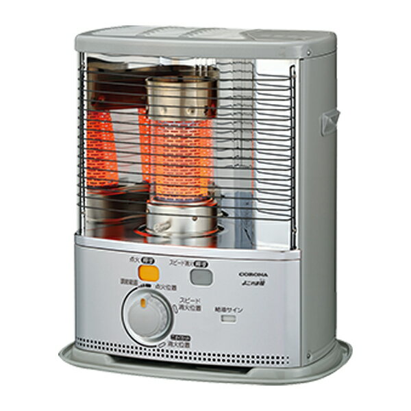 ####コロナ 暖房機器【SX-2824Y(S)】シルバー ポータブル石油ストーブ (反射型) SXシリーズ 主に8畳用 乾電池別売(単一形/2個使用)〔▽〕
