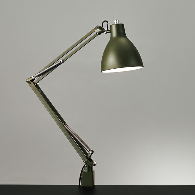 山田照明/YAMADA 【Z-00NOl】オリーブグリーン アームライト LEDランプ交換型 電球色(2700K) 非調光 クランプ式 Z-LIGHT(ゼットライト)〔FH〕