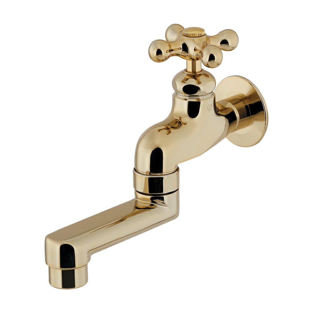 カクダイ/GAONA/ガオナ 【GA-RA025】自在水栓(アンティークゴールド) ガーデン水栓 これエエやん〔▽〕