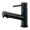 カクダイ 【184-030A-MD】シングルレバー引出し混合栓 マットブラック SYATORA〔GB〕