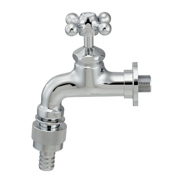 カクダイ 【703-131】大流量横水栓(自動接手つき)〔GB〕