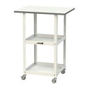 ####u.ヤマキン/山金工業 【HTCM-6045W】天板付き150ワゴン 低圧メラミン天板仕様 棚板2段タイプ W600×D450×H825 組立式(4)