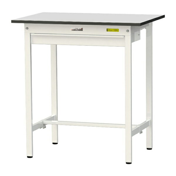 ####u.ヤマキン/山金工業 【SURH-960W-GYW】ワークテーブル 150シリーズ 固定式 ワイド引出し付 H950mm 基本形 RoHS2指令対応塩ビシート天板 組立式