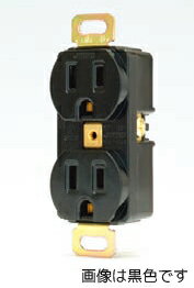 β神保電器 配線金具【1132A(チョコ)】設備工事 埋込接地ダブルコンセント 2極接地極付 15A-125V