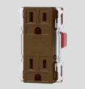 ###β神保電器 配線器具【JEC-BN-55GK-C】ニューマイルドビー チョコレート色 埋込接地ダブルコンセント 受注生産