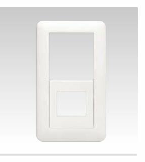 β神保電器 配線器具【NWC-4】J・WIDE SLIM(Jワイドスリム) スイッチ＋コンセントプレート 1口