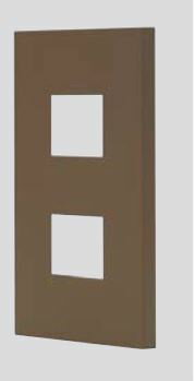 β神保電器 配線器具【SLP-2UF】ニューマイルドビー SLPプレート 1連用 2個口 チョコ NKシリーズ