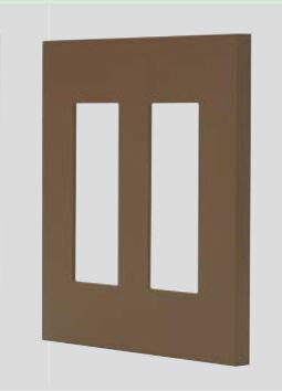 β神保電器 配線器具【SLP-3UF-2】ニューマイルドビー SLPプレート 2連用 6個口 チョコ NKシリーズ