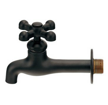 〓〓◆在庫有り！カクダイ【702-016-13】カラー胴長横水栓(マットブラック) (701-021B-MD の前機種)