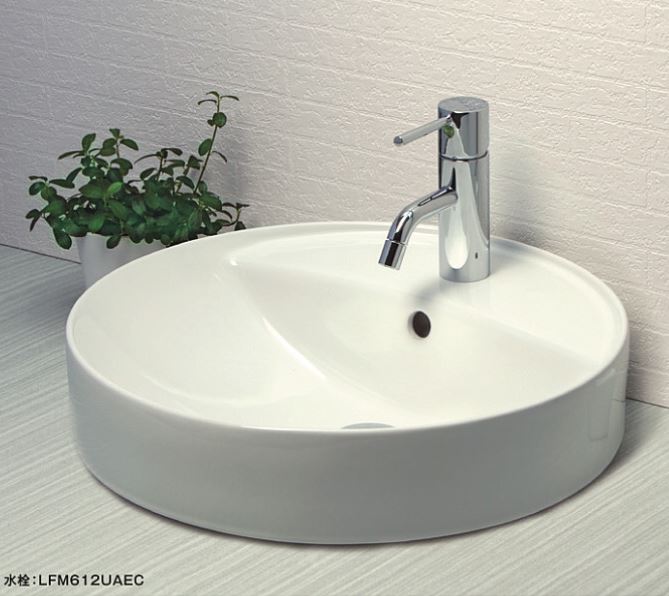 ≧KVK 洗面器【KV848QCTR】(洗面器のみ)陶器 ポップアップ用穴付〔FA〕