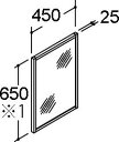 ###INAX/LIXIL 洗面化粧台 リフラ【MNS-451K-F】照明なし 木枠付1面鏡 間口450mm 全高1800mm用 くもり止めコートなし 受注生産...