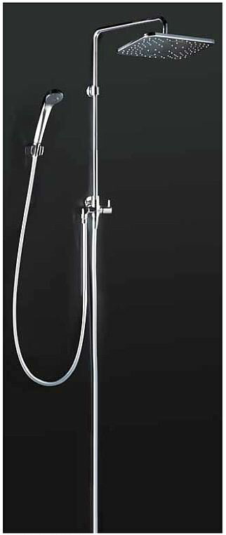 KVK 水栓金具【ZS3080】オーバーヘッドシャワーセット 角型 右仕様 水栓なし〔GB〕