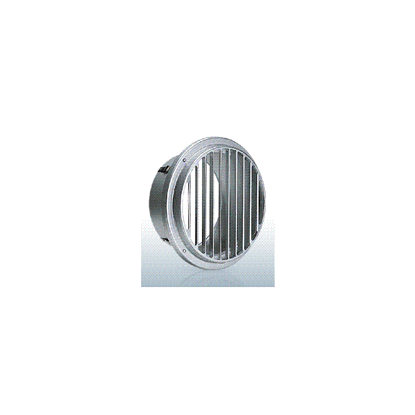 西邦工業【ST150G】薄型・縦ガラリ・低圧損外壁用アルミ製換気口・ベントキャップ〔HF〕