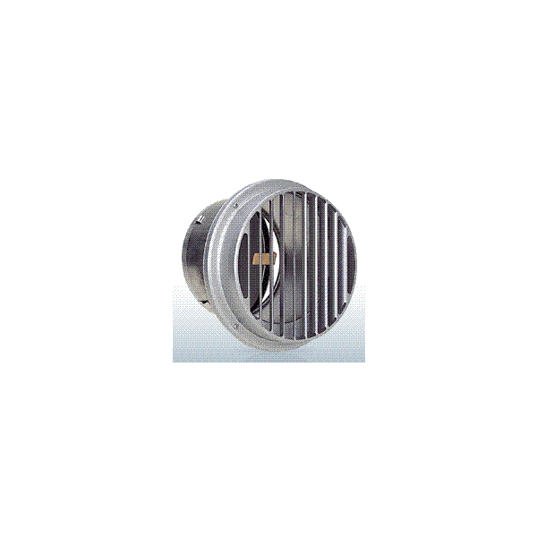 西邦工業【STD100FHSC】厚型・偏芯・縦ガラリ・防火ダンパー付外壁用ステンレス製換気口・ベントキャッ..