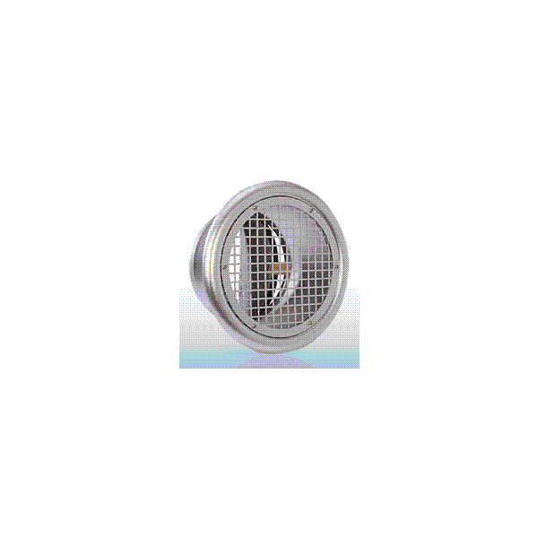 西邦工業【SED225C】角パンチング型8□×PITCH10・防火ダンパー付外壁用アルミ製換気口・フラットグリル〔HF〕
