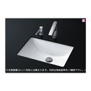 ###TOTO セット品番【L501+TLG10301J】カウンター式洗面器 アンダーカウンター式 台付シングル混合水栓(エコシングル) 床排水金具(Sトラップ...