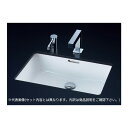###TOTO セット品番【L505+TLE27SS2A】カウンター式洗面器 アンダーカウンター式 台付自動水栓(サーモ・AC100V) アクアオート 壁排水金...