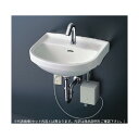###TOTO セット品番【L210C+TLE28SS1A】壁掛洗面器 カウンター一体型 台付自動水栓(単水栓・AC100V) アクアオート 床排水金具(Sトラップ)