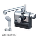 ◆在庫有り!KVK 水栓金具【KF3008RHS】デッキ形サーモスタット式シャワー 右ハンドル仕様 撥水サーモシリーズ 一般地・寒冷地共用 190mmパイプ付