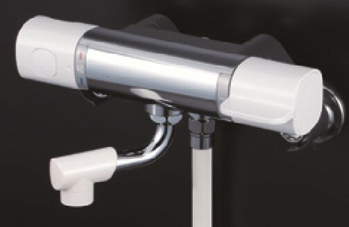KVK 水栓金具【FTB100KWKCPF8】浴室用水栓 サーモスタット式シャワー 80mmパイプ付...