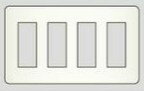 β神保電器 配線器具【HBP-3U-4】ニューマイルドビー SERIES ホームエレガンスプレート 4連用