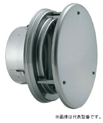バクマ工業【WD-100T】丸型防風板付ガラリ換気口 防火ダンパー付 シルバーメタリックライト〔HI〕