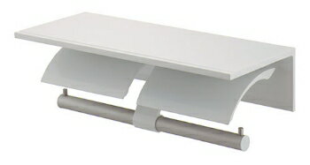 カクダイ【203-016-W】ツインペーパーホルダー//ホワイト〔GB〕