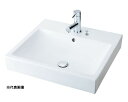 ###INAX/LIXIL 角形洗面器 ベッセル式【YL-A536FYB(C)】(スクエアタイプ) シングルレバー混合水栓吐水口引出式 床排水(Sトラップ) 床...