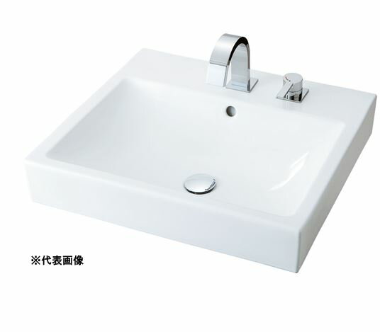 ###INAX/LIXIL 角形洗面器 ベッセル式【YL-A536JYB(C)】(スクエアタイプ) シングルレバー混合水栓セパレートタイプ 床排水(Sトラップ) 床給水〔HB〕