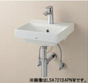 ###TOTO セット品番【LSA721CBSNW】ベッセル式洗面器セット一式 シングル混合水栓 ワンプッシュ式 (ヘアキャッチャー付) 床給水 床排水〔GE〕