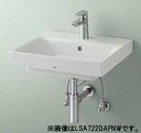 ###TOTO セット品番【LSA722CBSNW】ベッセル式洗面器セット一式 シングル混合水栓 ワンプッシュ式 (ヘアキャッチャー付) 床給水 床排水〔GE〕