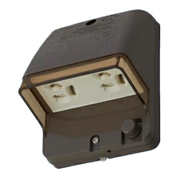 パナソニック　配線金具【WK4106AK】フル接地防水ダブルコンセント (φ39キャップ×2対応形) (抜け止め式..