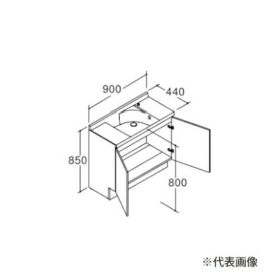 楽天あいあいショップさくら###INAX/LIXIL 【NSV1N-90W5Y（AM）】スタンダード エスタ 洗面化粧台本体のみ ボウル一体タイプ 自動水栓化粧台 水栓別売 側板白色タイプ 間口900mm 受注約2週〔GA〕