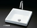 ###TOTO セット品番【LS715#NW1+TLG02305JA】ホワイト カウンター式洗面器 ベッセル式 台付シングル混合水栓(エコシングル) 床排水金具...