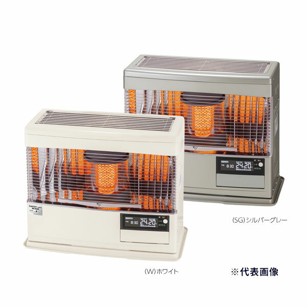 ●長府(旧サンポット) 石油ストーブ【FFR-7032KF E(SG)】シルバーグレー カベック FF式 木造18畳/コンク..