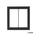 β神保電器 配線器具【QWP-2-BK】スイッチプレート 2連用 スリムスクエアBLACK J・WIDE SLIM(Jワイドスリム)