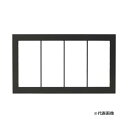 β神保電器 配線器具【QWP-4-BK】スイッチプレート 4連用 スリムスクエアBLACK J・WIDE SLIM(Jワイドスリム)