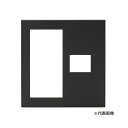 β神保電器 配線器具【QWP-S1-BK】スイッチ+コンセントプレート スイッチ+1口 スリムスクエアBLACK J・WIDE SLIM(Jワイドスリム)