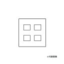 β神保電器 配線器具【QWD-22-BK】2ピースコンセントプレート(QWDシリーズ)BK色 2連用 スリムスクエアBLACK J・WIDE SLIM(Jワイド...