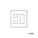 β神保電器 配線器具【QWD-23-BK】2ピースコンセントプレート(QWDシリーズ)BK色 2連用 スリムスクエアBLACK J・WIDE SLIM(Jワイド...