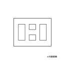 β神保電器 配線器具【QWD-323-BK】2ピースコンセントプレート(QWDシリーズ)BK色 3連用 スリムスクエアBLACK J・WIDE SLIM(Jワイ...