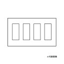 β神保電器 配線器具【QWD-3333-BK】2ピースコンセントプレート(QWDシリーズ)BK色 4連用 スリムスクエアBLACK J・WIDE SLIM(Jワ...