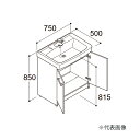 ###INAX/LIXIL 【FTV2N-755SYN-W】ハイグレード 化粧台本体 オフト 扉タイプ シングルレバー洗髪シャワー水栓(プッシュワンウェイ式) 寒冷地 間口750mm〔IF〕(4)
