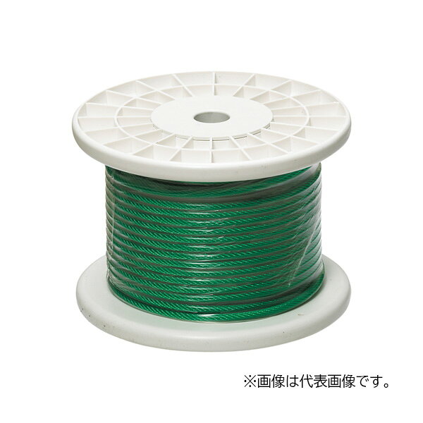 未来工業 【Y4PG-30】クリアグリーン カラーワイヤー ワイヤー径(被覆外径)φ4(φ6) 長さ30m ボビン巻き