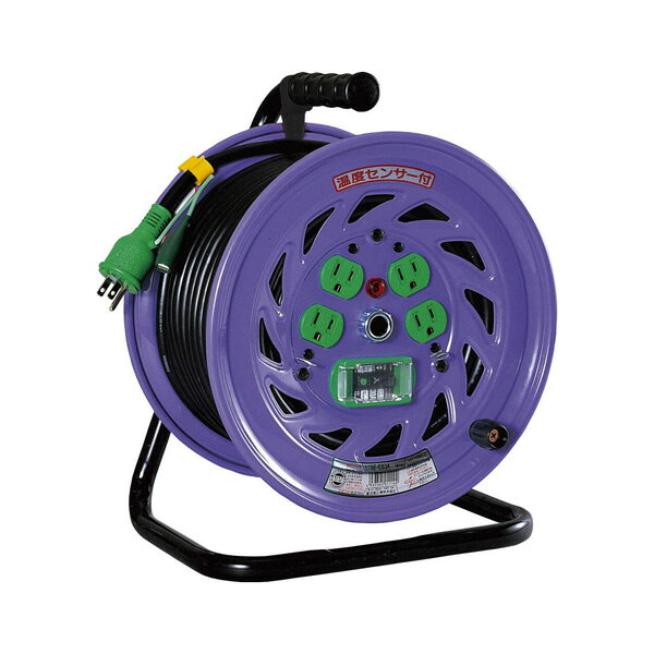 ∀日動工業 【NF-EB34】電工ドラム 屋内型 100V 30m 温度センサー付 漏電保護専用ブレーカー付 (4937305..